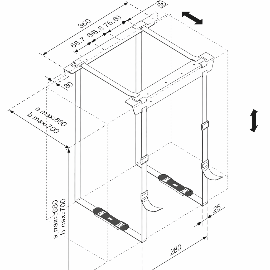 CMS Ergo CMS2149 Under Desk Sling Mount