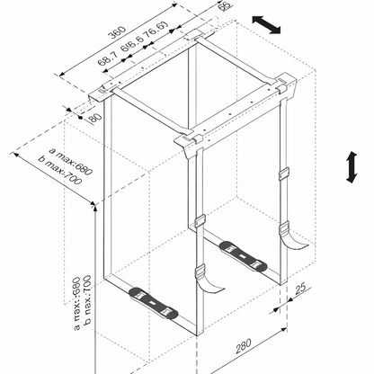 CMS Ergo CMS2149 Under Desk Sling Mount