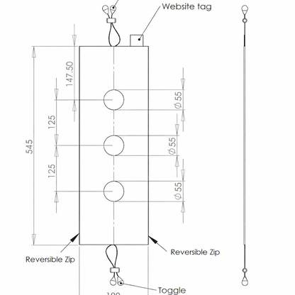 CMS Ergo Zip it Drawstring Cable Tidy – 600mm