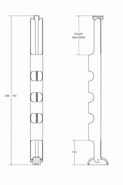 CMS Ergo Zip it Drawstring Cable Tidy - 790mm
