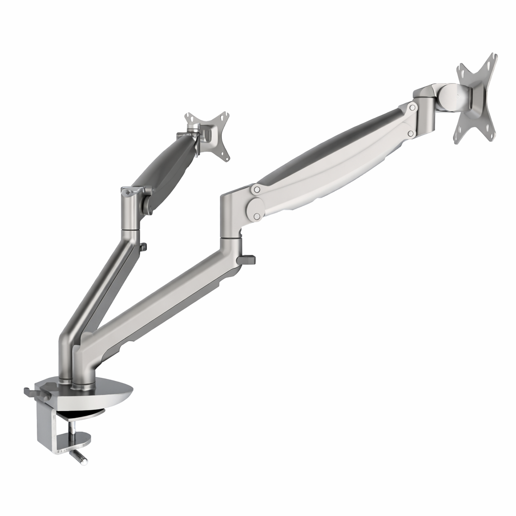 CMS Ergo CMS2867 Freedom Dual Gas Lift Monitor Arm - Silver