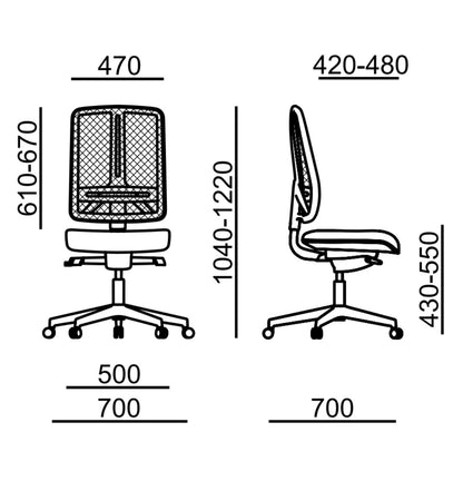 RIM FLEXi Ergonomic Mesh Back Office Chair - ST1 Synchro Mechanism