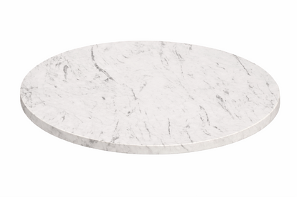 700mm Round Table Top – Egger White Carrara Marble – Matching Edge