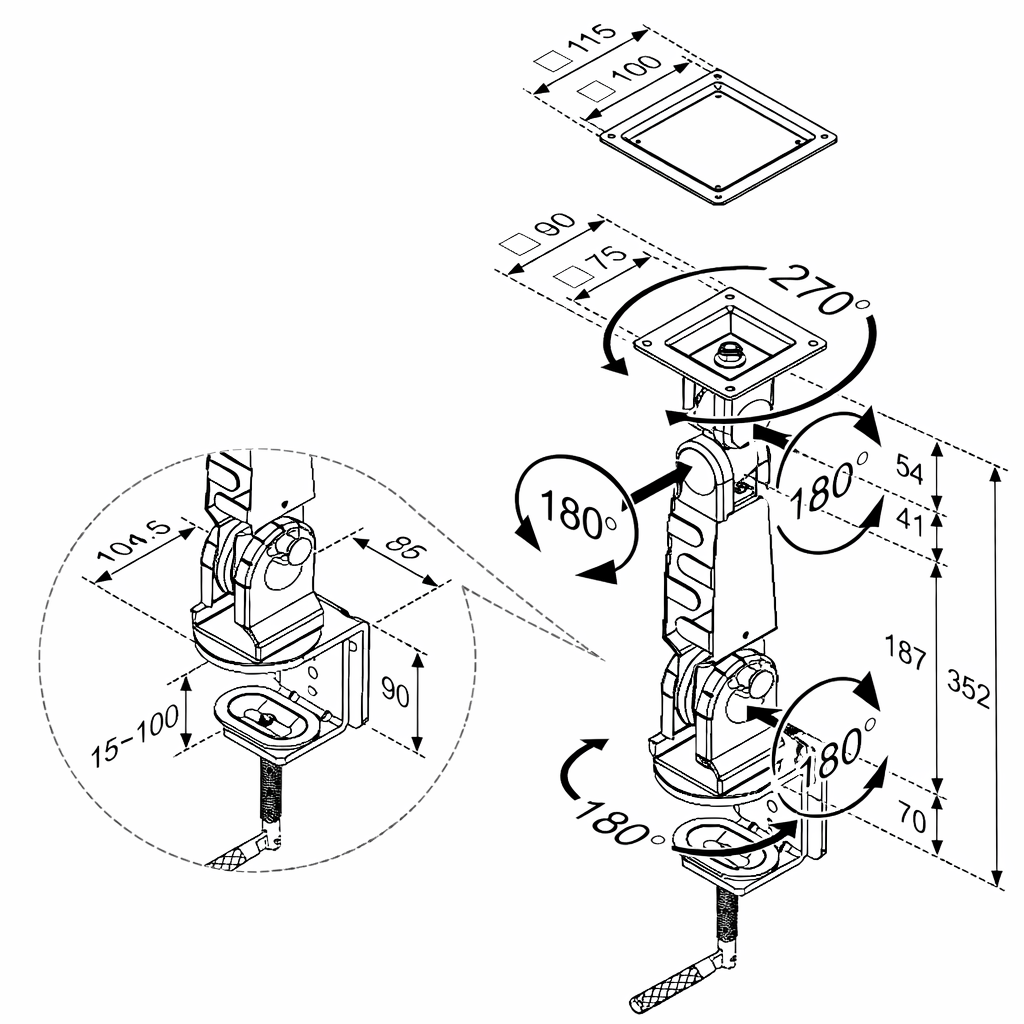CMS ERG0016 Compact Monitor Arm