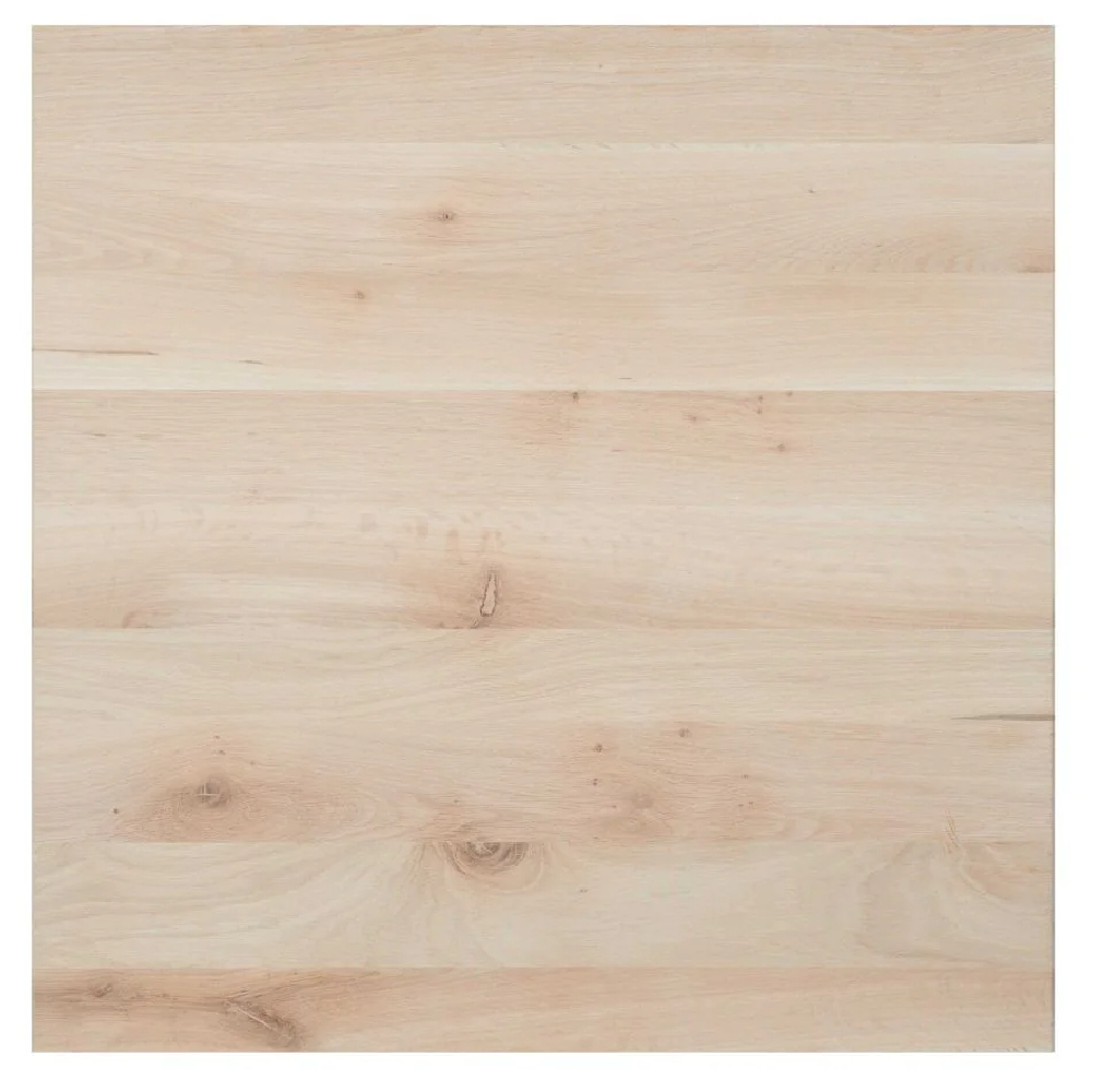 Solid Oak Square Table Top 800mm - 32mm - RAW Wood
