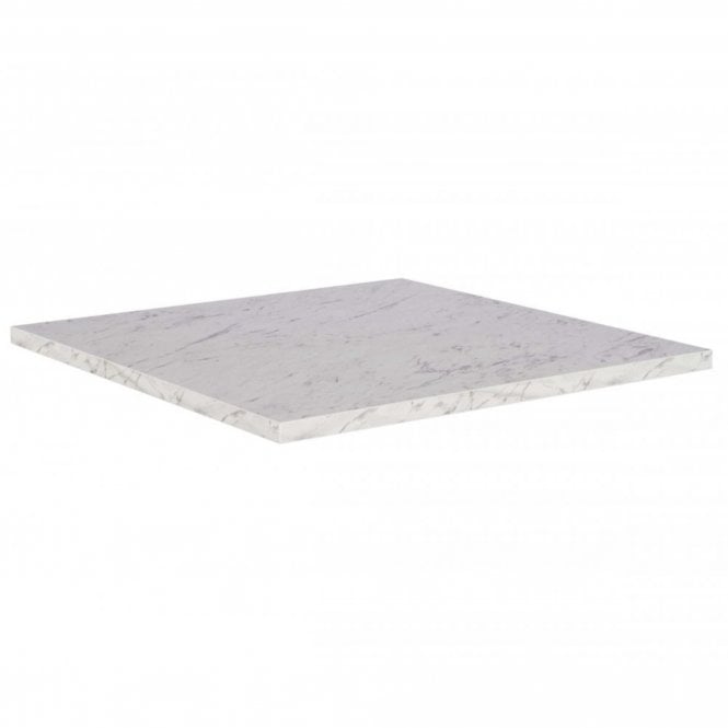 100x60cm Rectangle Table Top – White Carrara Marble – Matching Edge