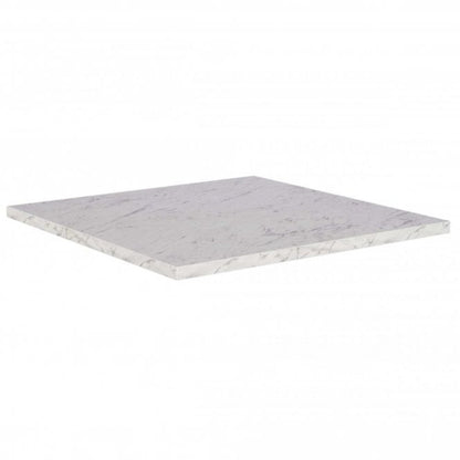100x60cm Rectangle Table Top – White Carrara Marble – Matching Edge