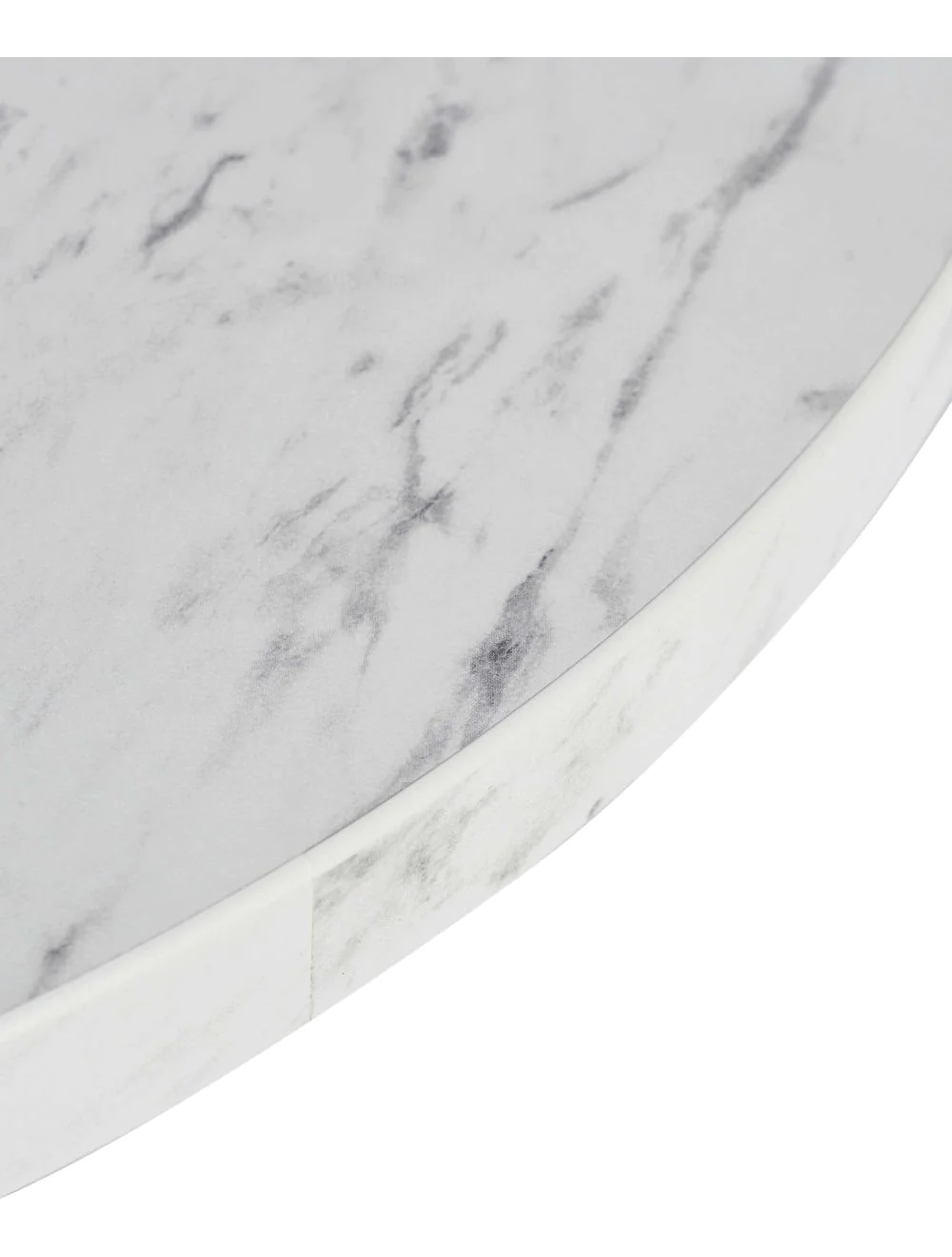700mm Round Table Top – Egger White Carrara Marble – Matching Edge