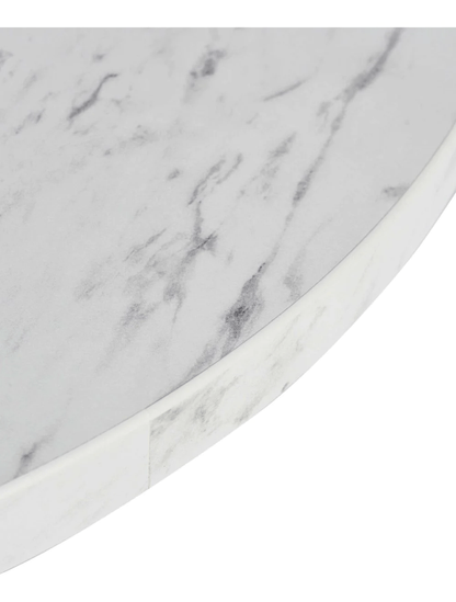 700mm Round Table Top – Egger White Carrara Marble – Matching Edge